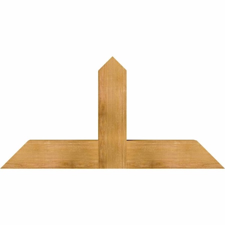 Ekena Millwork Portland Rough Sawn Timber Gable Bracket, Western Red Cedar, 48"W x 24"H x 6"D x 6"F, 12/12 Pitch GBW048X24X0606POR00RWR